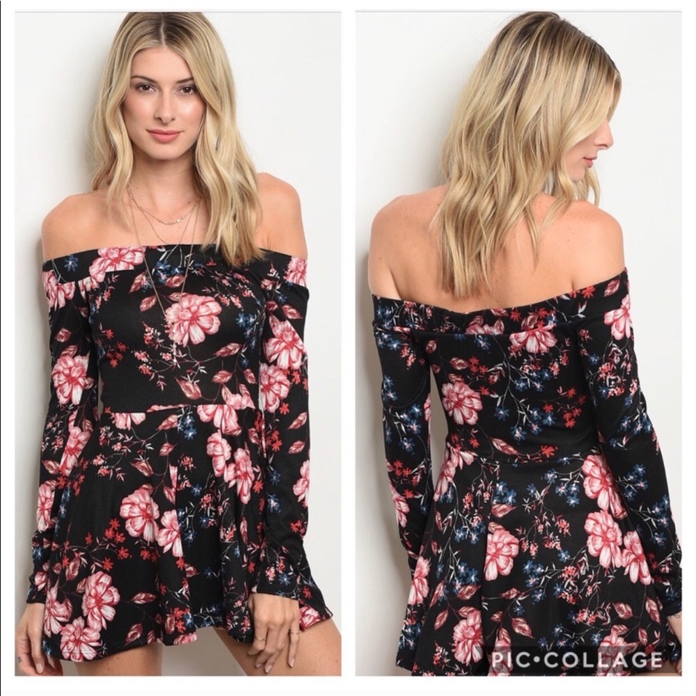 Hello Miss Off-The-Shoulder Long Sleeve Romper
